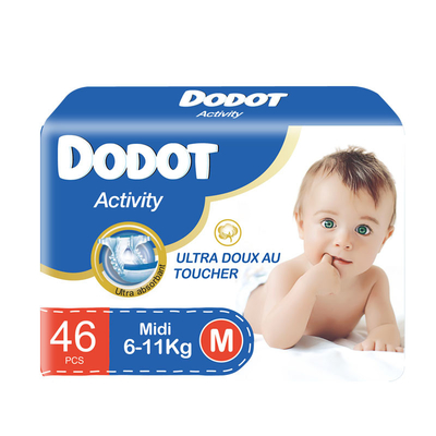 Magic Tape Dry Overnight Diaper Dengan Indikator Basah Lembar Belakang Seperti Kain OEM