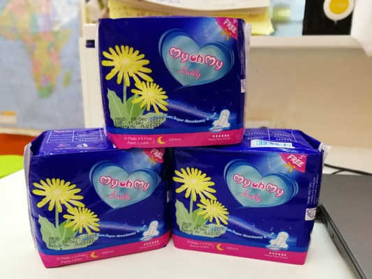 Pembalut Pembalut Organik 280mm Pembalut Sutra Kering Untuk Wanita