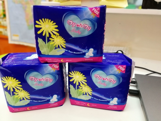 Pembalut Menstruasi Alami Kebersihan Feminin Malam Gunakan Pembalut Wanita OEM