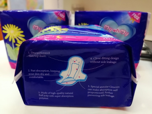 Pembalut Menstruasi Alami Kebersihan Feminin Malam Gunakan Pembalut Wanita OEM