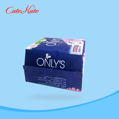 Bantalan Pembalut Wanita Bernapas Bantalan Menstruasi Alami Ion Perak 245mm