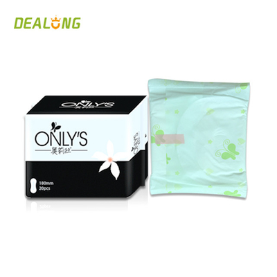 155mm Sanitary Napkin Pads Sayap Anion Halus Untuk Penggunaan Hari Wanita