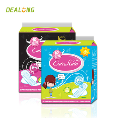 Perekat Perforated Ladies Sanitary Napkins Individual Wrapping