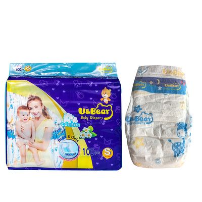 Popok Bayi Lembut ADL Fluff Pulp Absorbency 500ml Wetness Indicator Popok