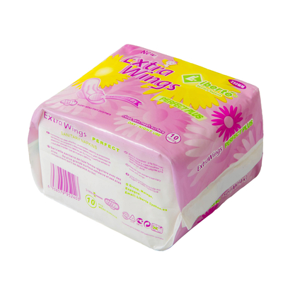 Extra Wings Ladies Sanitary Napkins 250mm Mesh Surface Wood Pulp Paper