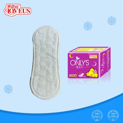 180mm Katun Murni Kapas Organik Panty Liner Biodegradable Untuk Penggunaan Sehari-hari