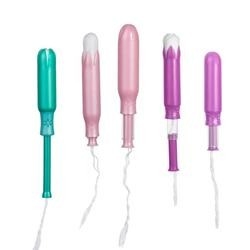 40 Paket Biodegradable Kapas Organik Tampon ODM Merek OEM
