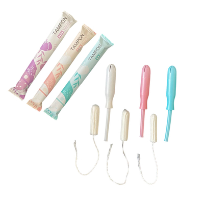 Grosir Feminine Hygienic Absorbent Menstrual Disposable Cotton Tampon Sampel Gratis