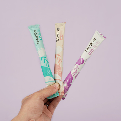 Digital Cardboard Viscose Fiber Ladies Aplikator Tampon Reguler/Super Plus Serap