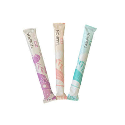 Grosir Murah katun organik tampon biodegradable karton vagina wanita kotak kliring tampon